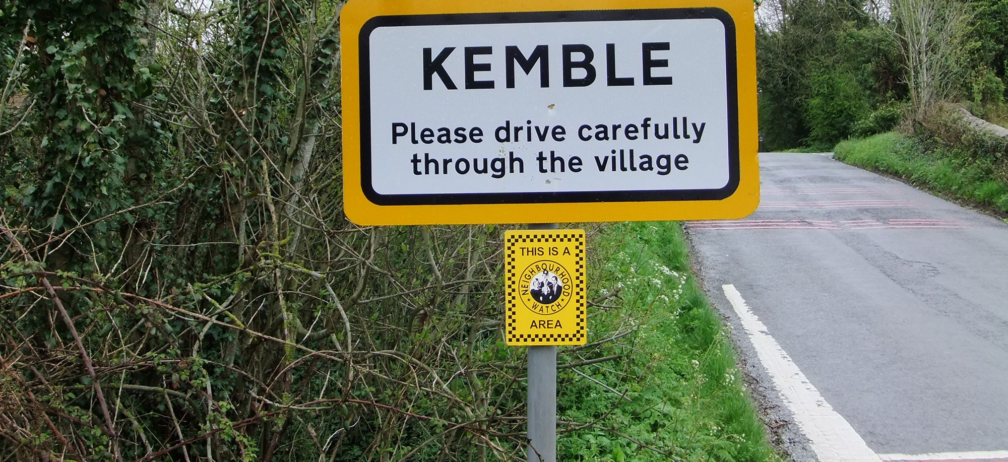 Kemble road sign